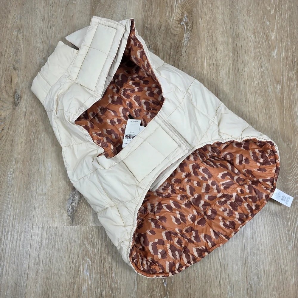 🆕️Aerie OffLeash Animal Print Reversible Puppy Dog Puffer Jacket M